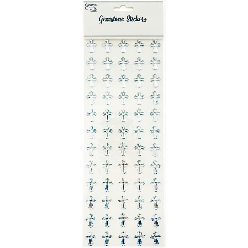 GEM STICKERS CROSS SILVER