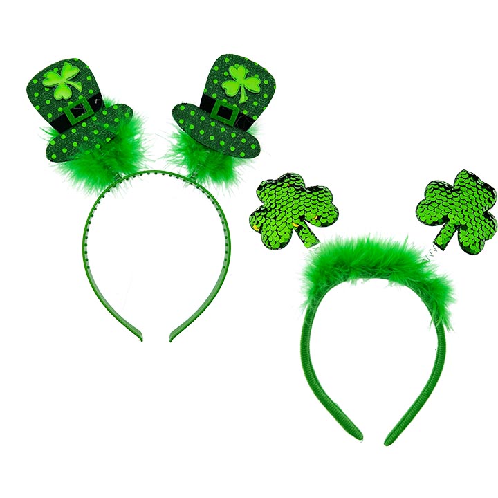 HEADBAND ST. PATRICK 2 ASSORTED 9x8in (22.86x20.32cm)
