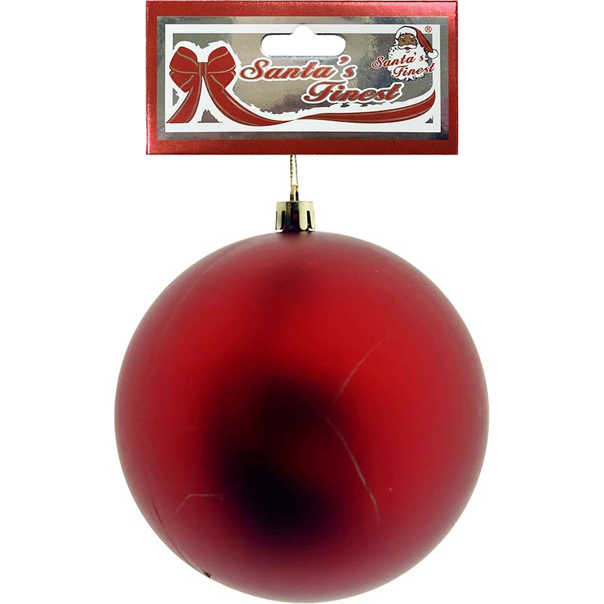 BALL ORNAMENT 12CM MATTE RED