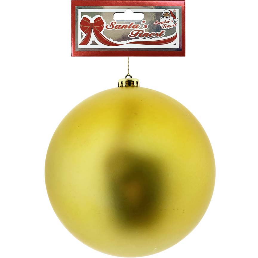 BALL ORNAMENT 15CM MATTE LIGHT GOLD