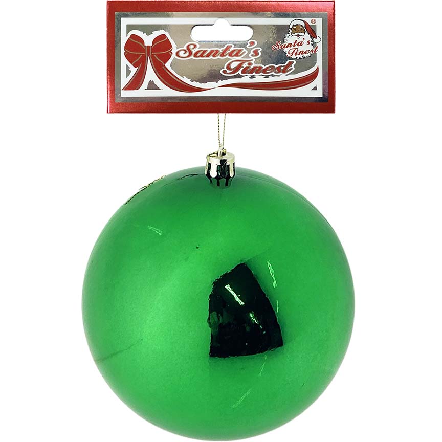 BALL ORNAMENT 12CM SHINY GREEN