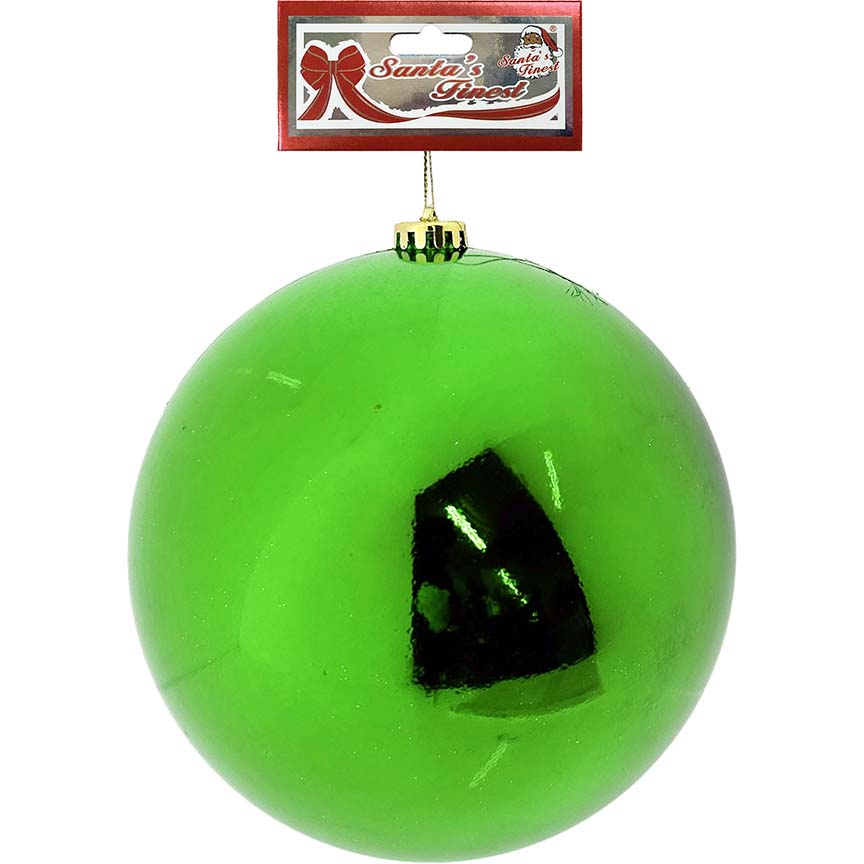 BALL ORNAMENT 20CM SHINY GREEN