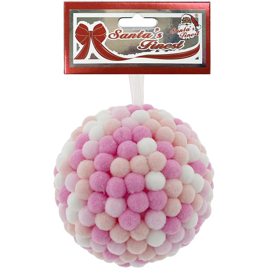 BALL POMPOM PINK 12CM BLUSH