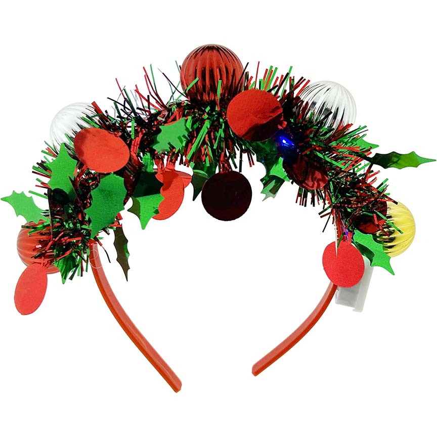 HEADBAND CHRISTMAS BALLS LIGHT UP