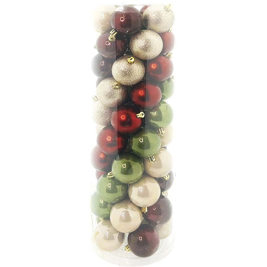 50PK BALL TUBE DESIGNER 6CM VTG