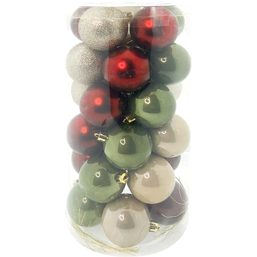 30PK BALL TUBE DESIGNER 6CM VTG