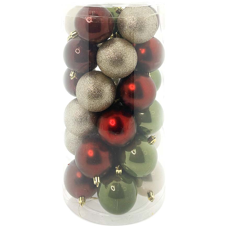 30PK BALL TUBE DESIGNER 7CM VTG