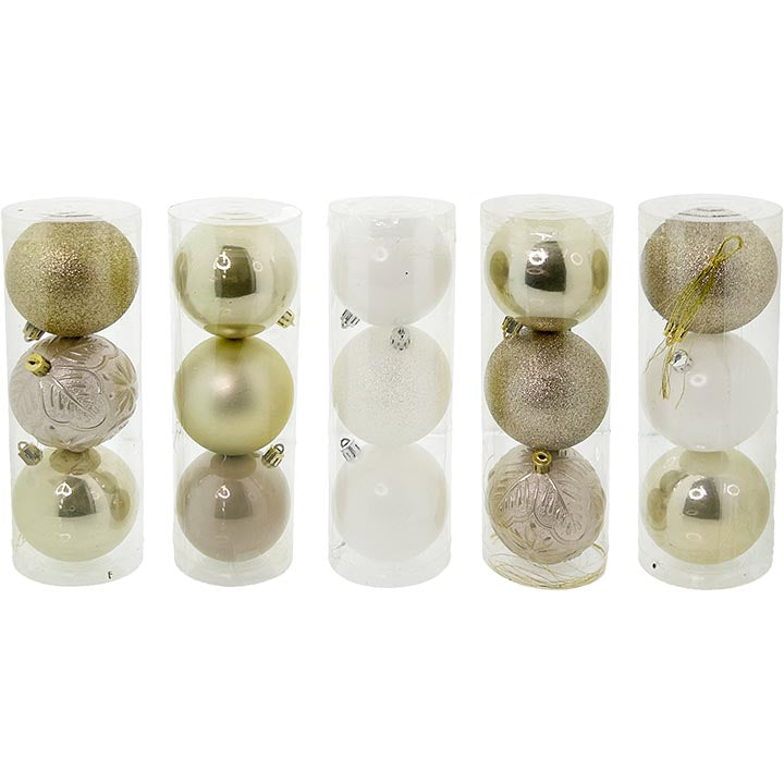 BALL TUBE DESIGNER; 3PC 8CM GLD