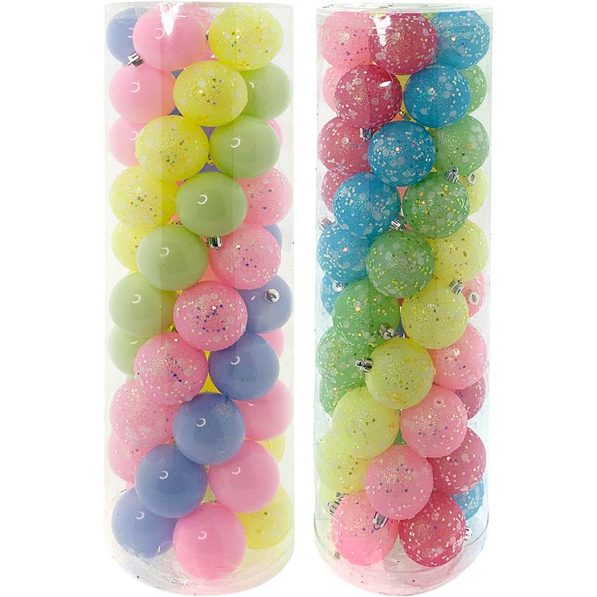 50PK BALL TUBE DESIGNER 6CM CNDS 2ASTD