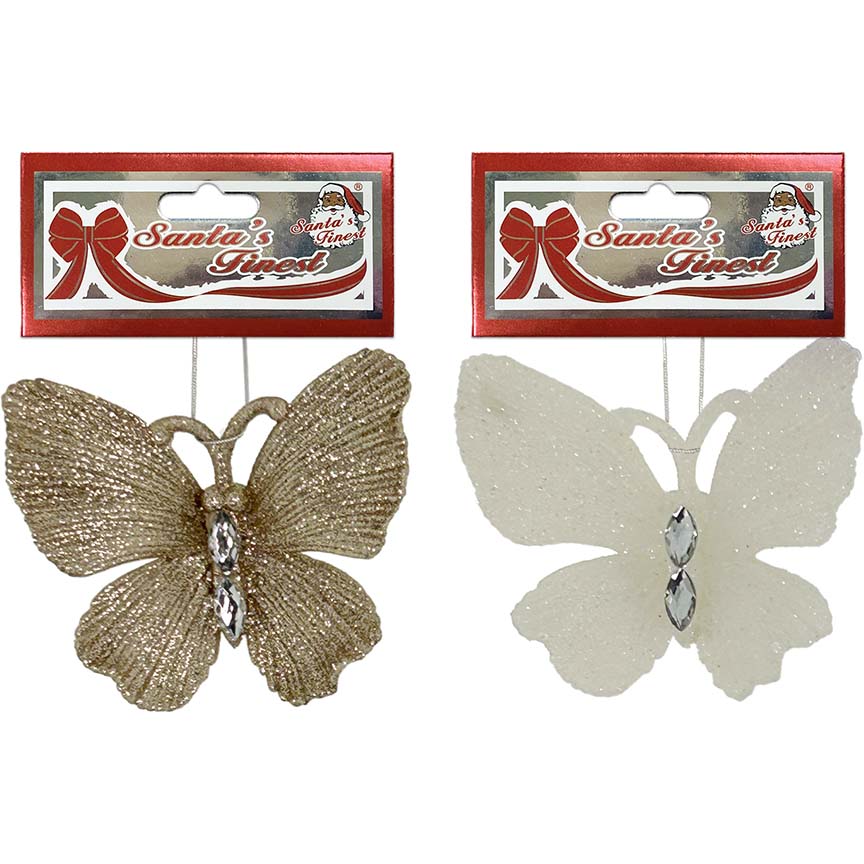 BUTTERFLY 10CM GLTR 3ASTD GLD
