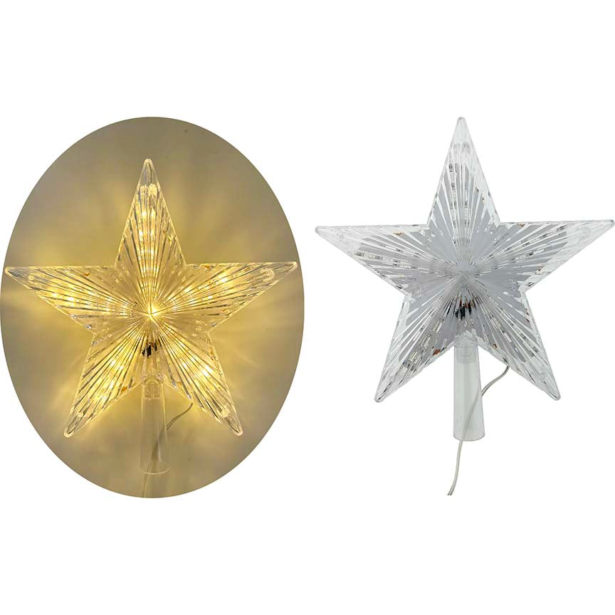 STAR TREE TOPPER 21CM PLUG IN WARM WHITE