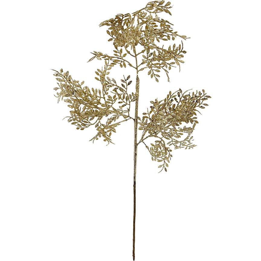 BRANCH LEAVES GLTR CHAMPAGNE GOLD 70CM