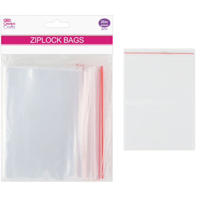 ZIP LOCK POLYBAGS 5"X7" 20PCS/PK