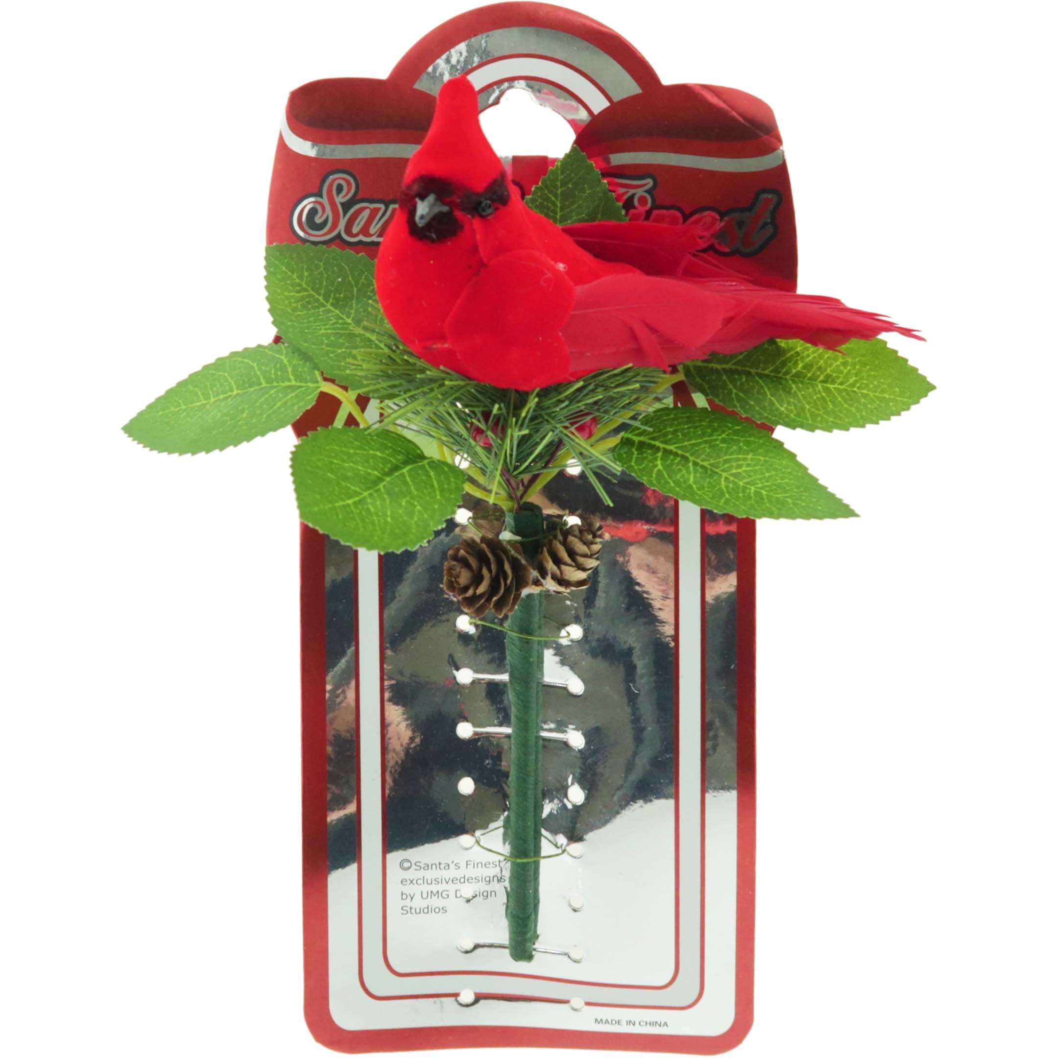 CARDINAL PICK W/ BERRIES 7IN 4ASSTD