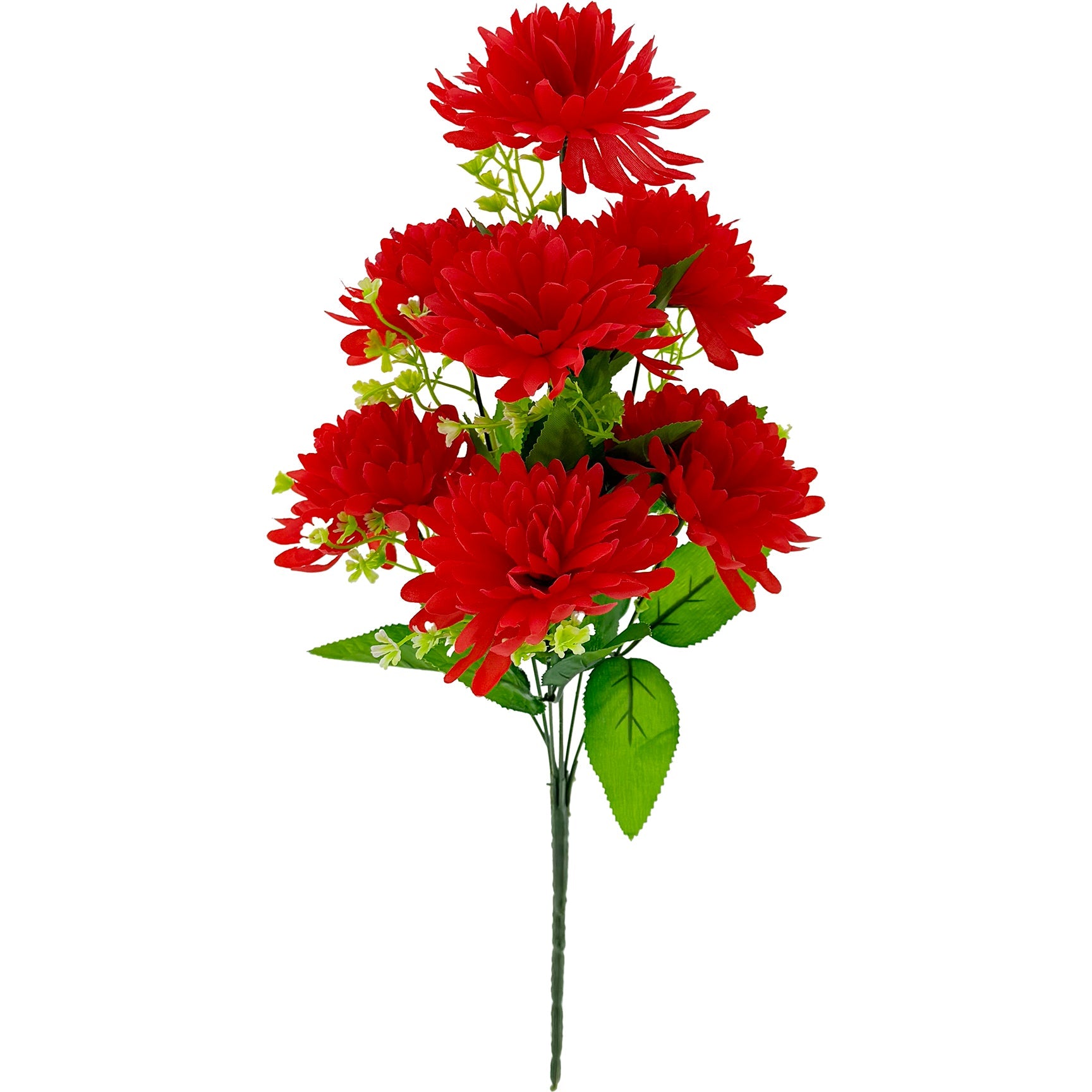 CHYSANTHEMUM BOUQET RED 7 BRANCH 20IN(50CM)