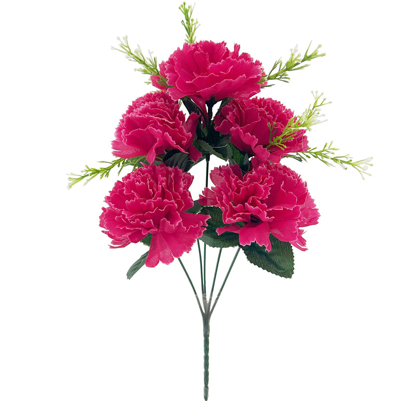 CARNATION BOUQUET 5 BR HOT PINK