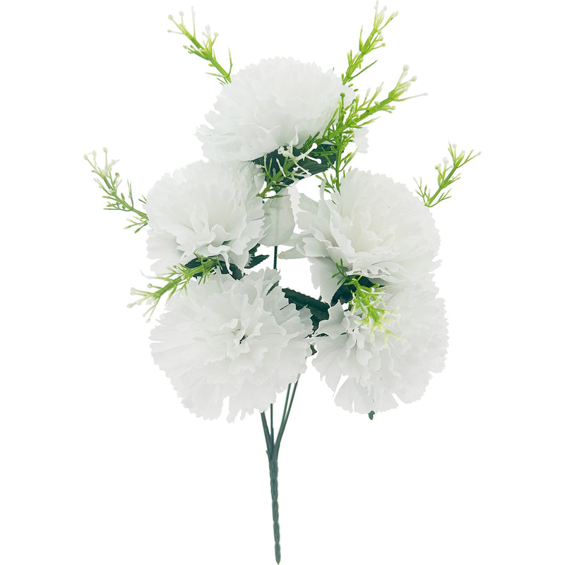 CARNATION BOUQUET 5 BR WHITE