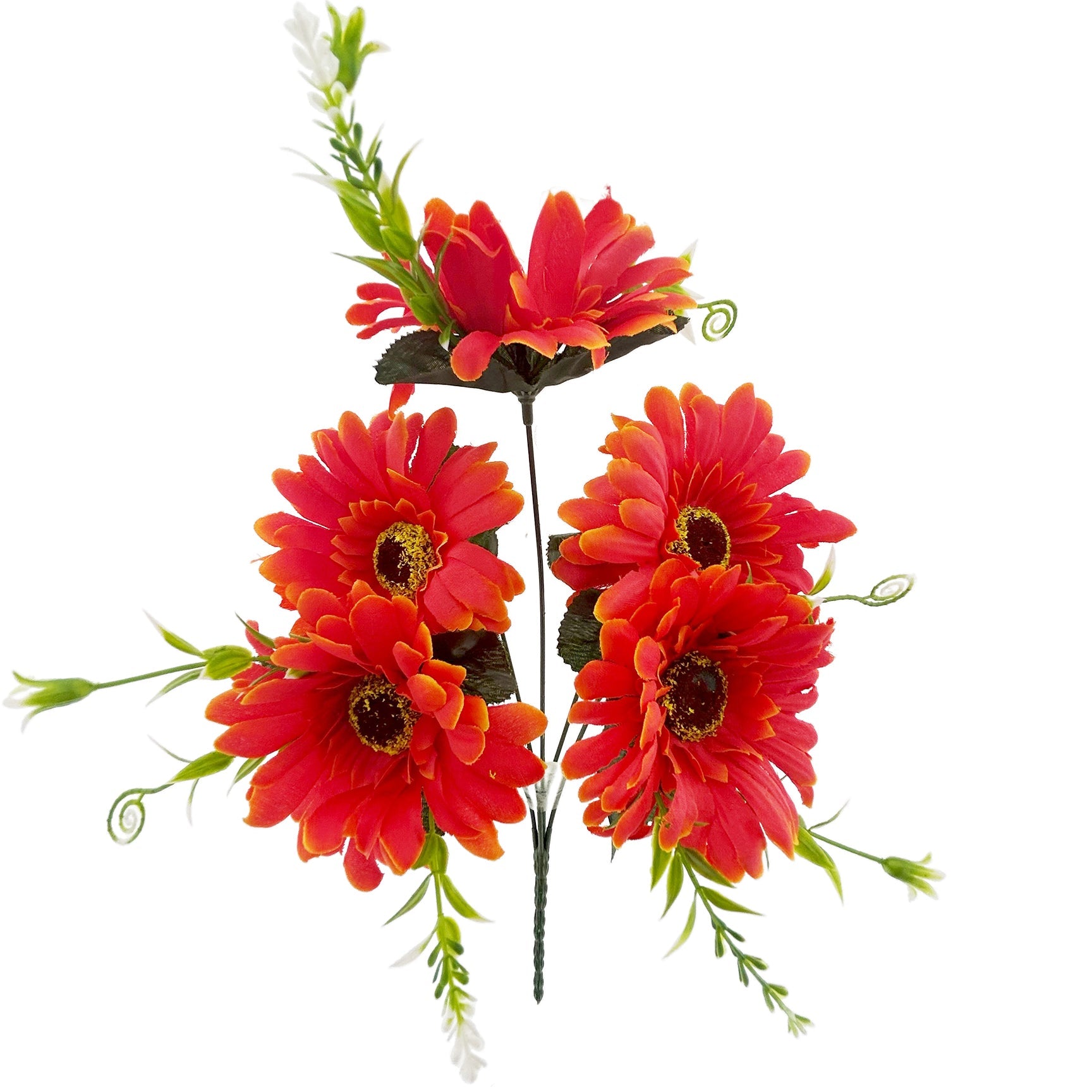 DAISY BOUQUET SHORT STEM 5 BR ORANGE