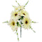 DAISY BOUQUET SHORT STEM 5 BR IVORY