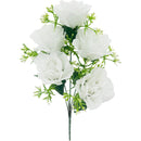 ROSE BOUQUET SHORT STEM 5 BR WHITE