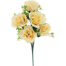 ROSE BOUQUET SHORT STEM 5 BR PEACH