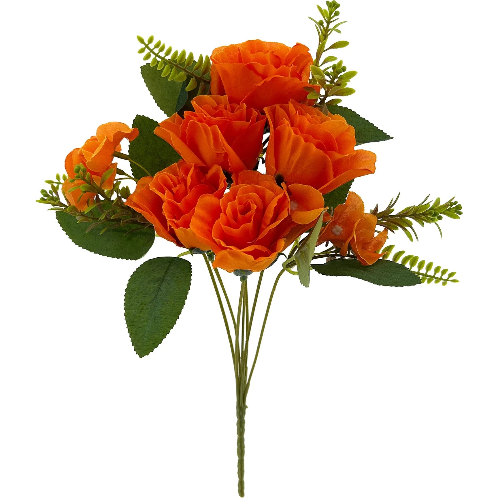 ROSE BOUQUET SHORT STEM 7 BR ORANGE