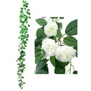 GARLAND LARGE ROSE 1.8M WHITE