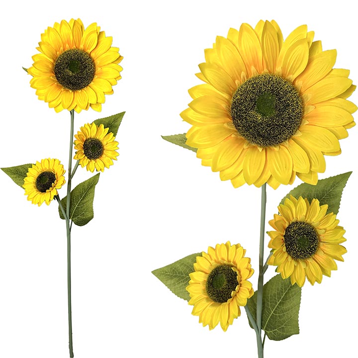 SUNFLOWER 3-BR LONG STEM 1.25M