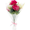 ROSE HOT PINK WRAPPED BOUQUET 18.5in (47cm)