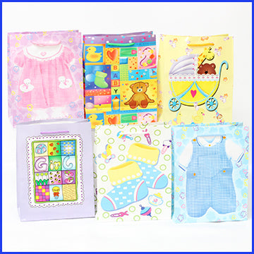 GIFT BAG BABY SHOWER XL 6 ASSTD
