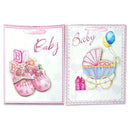 GIFT BAG BABY GIRL; 3D 2ASSTD MD 358S