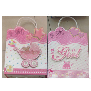 GIFT BAG BABY GIRL; 3D 2ASSTD SM 602S