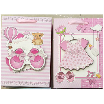 GIFT BAG BABY GIRL; 3D 2ASSTD SM 901S