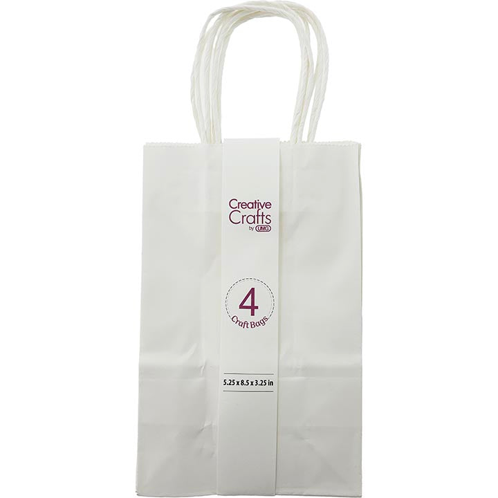CRAFT BAG WHITE SMALL 4PC 5.24x3.27x8.5in (13.31x8.31x21.59cm)