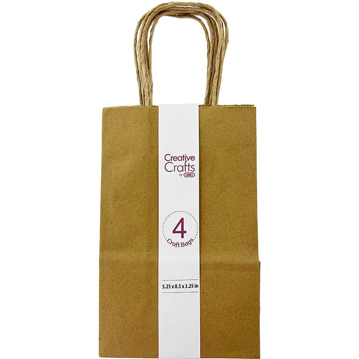 CRAFT BAG SMALL 5.24x3.27x8.5IN NATURAL 4PC