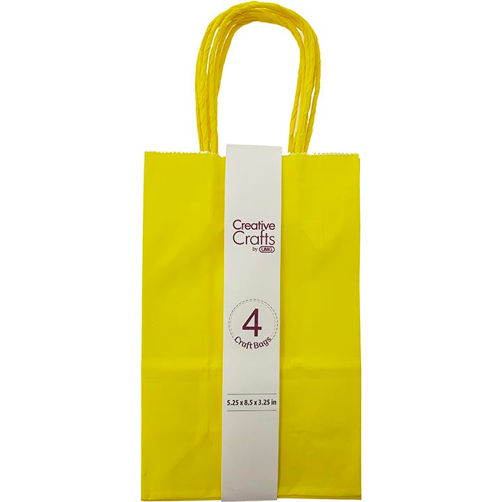 CRAFT BAG SMALL 5.24x3.27x8.5IN YELLOW 4PC