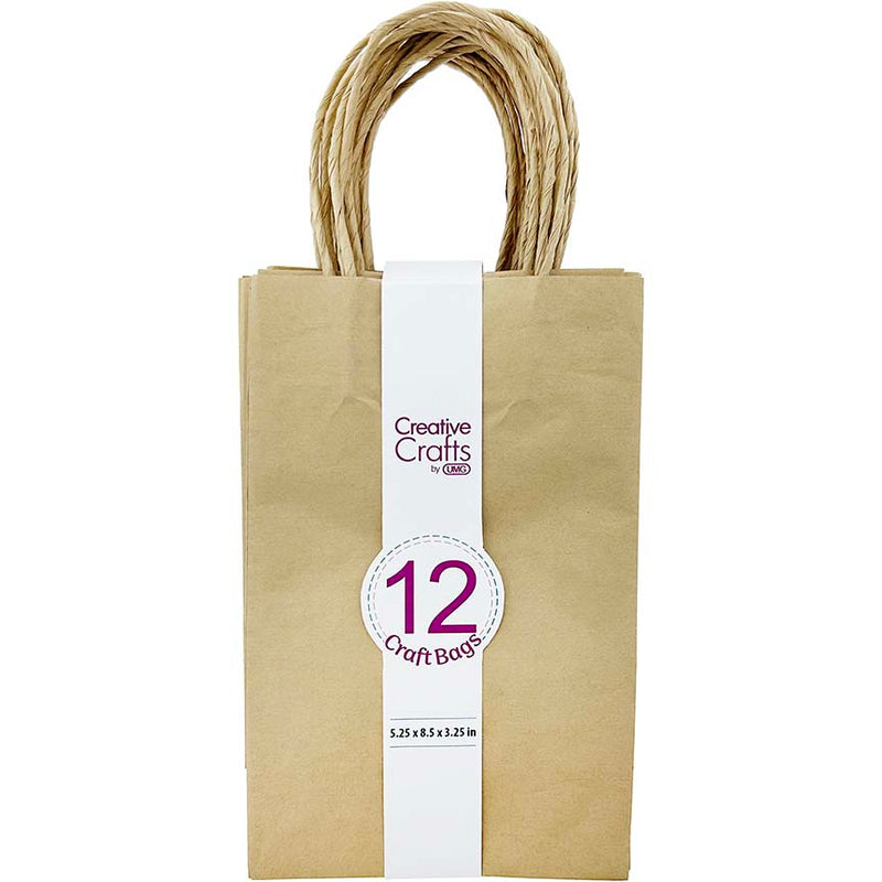 CRAFT BAG SMALL 5.24x3.27x8.5IN NATURAL 12PC