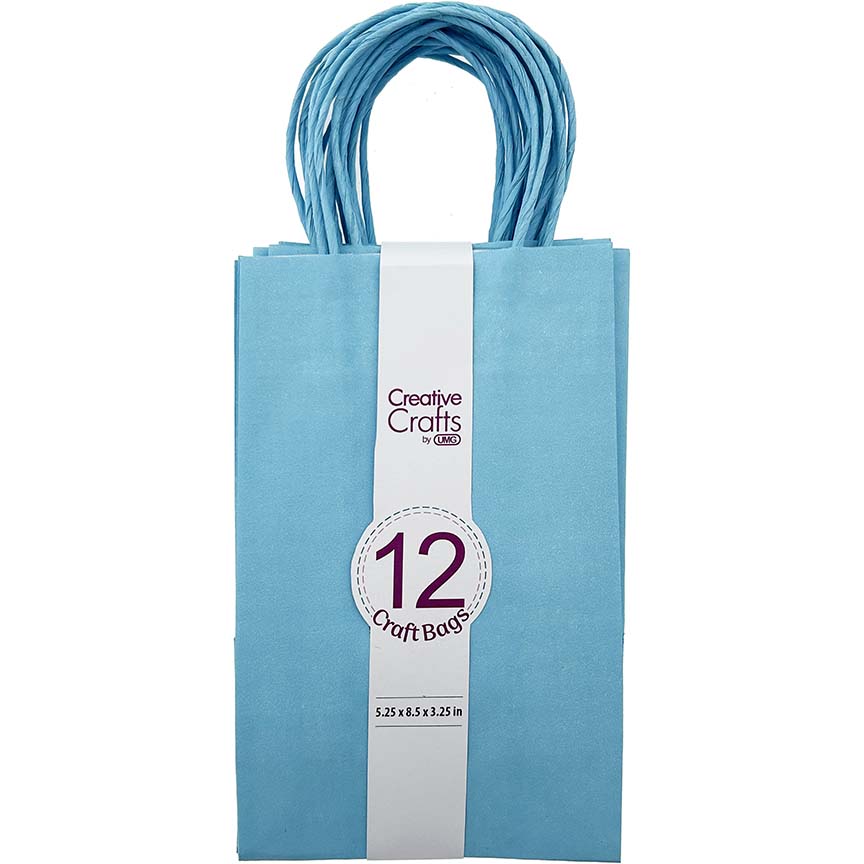 CRAFT BAG SMALL 5.24x3.27x8.5IN LT BLUE 12PC