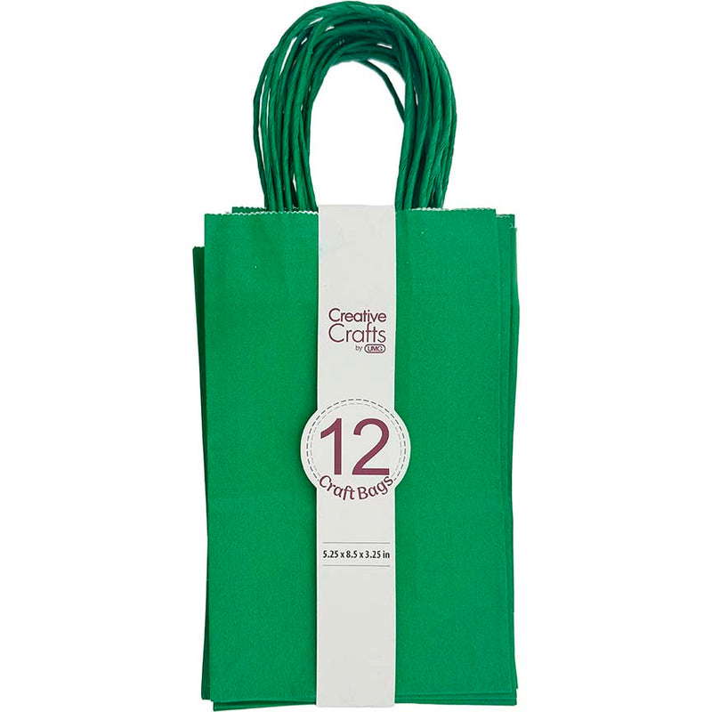 CRAFT BAG SMALL 5.24x3.27x8.5IN DK GREEN 12PC