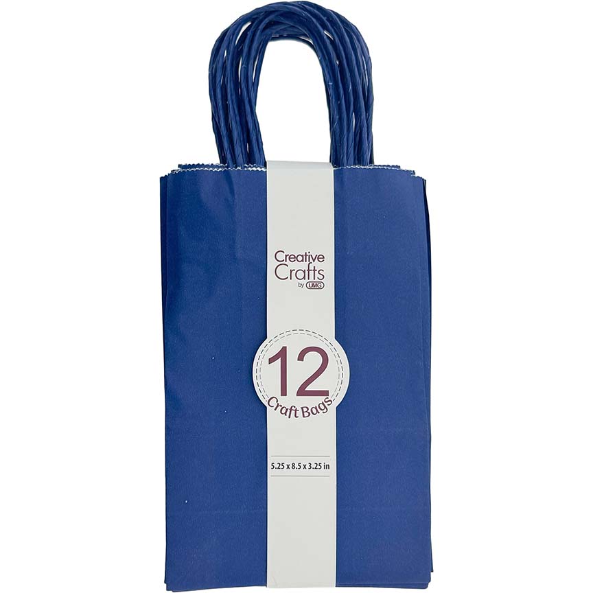 CRAFT BAG SMALL 5.24x3.27x8.5IN DK BLUE 12PC
