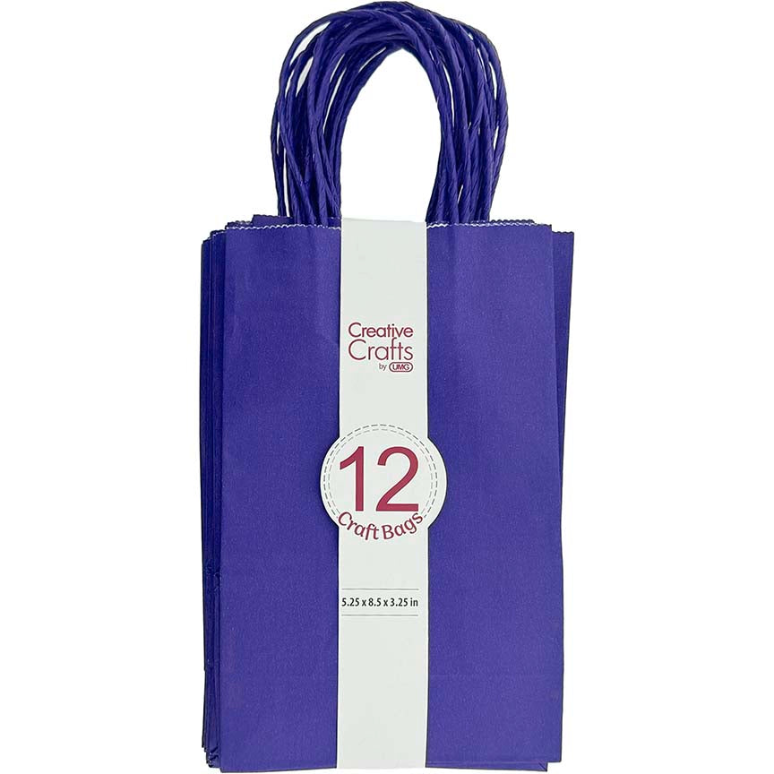 CRAFT BAG SMALL 5.24x3.27x8.5IN DK PURPLE 12PC