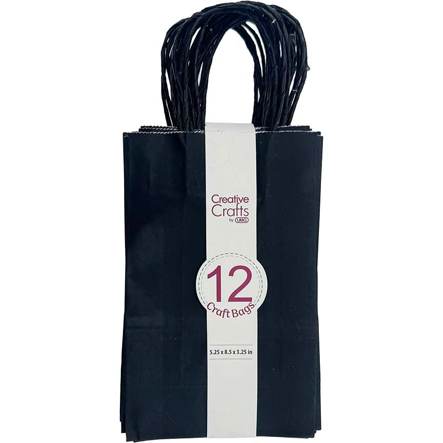 CRAFT BAG SMALL 5.24x3.27x8.5IN BLACK 12PC