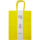 CRAFT BAG MEDIUM 8x4.75x10IN YELLOW 3PC