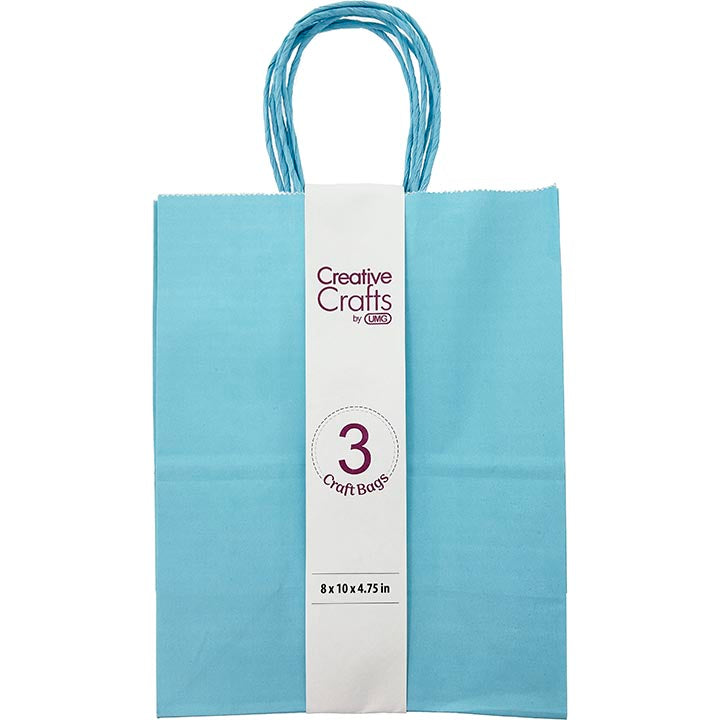 CRAFT BAG MEDIUM 8x4.75x10IN LT BLUE 3PC