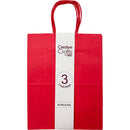 CRAFT BAG RED MEDIUM 3PC 8x4.75x10in (20.32x12.07x25.4cm)