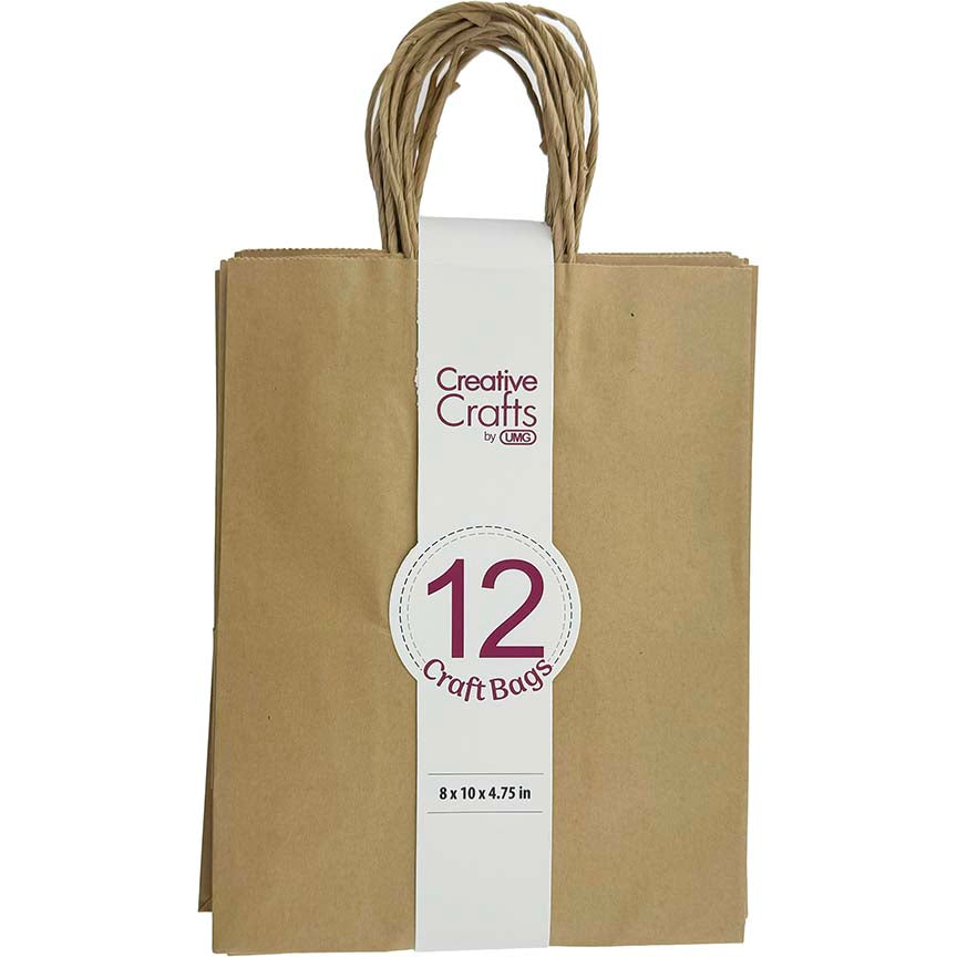 CRAFT BAG MEDIUM 8x4.75x10IN NATURAL 12PC