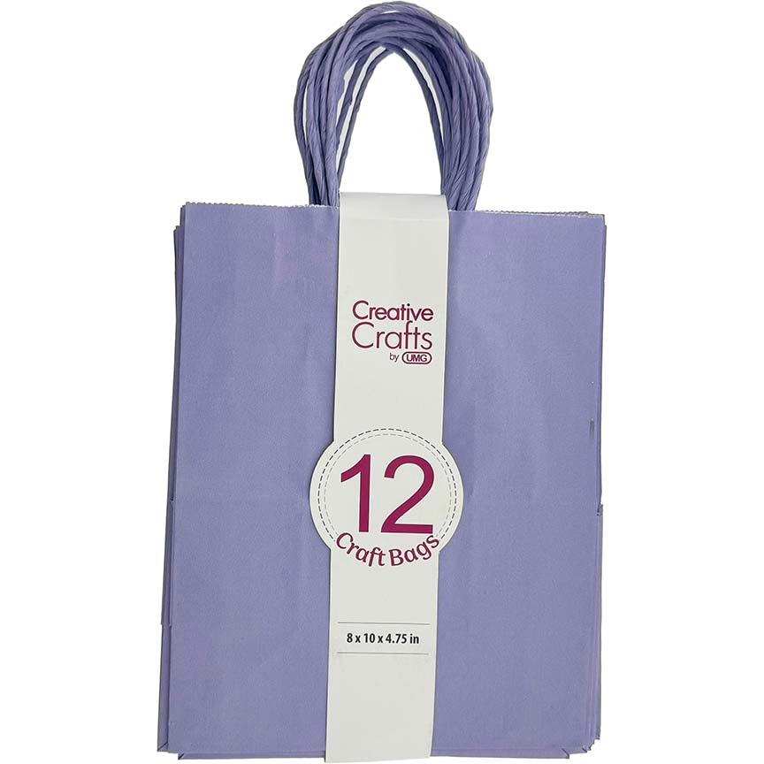 CRAFT BAG MEDIUM 8x4.75x10IN LT PURPLE 12PC