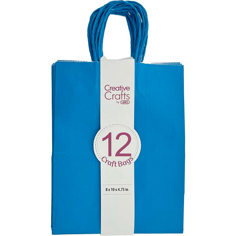 CRAFT BAG MEDIUM 8x4.75x10IN BLUE 12PC