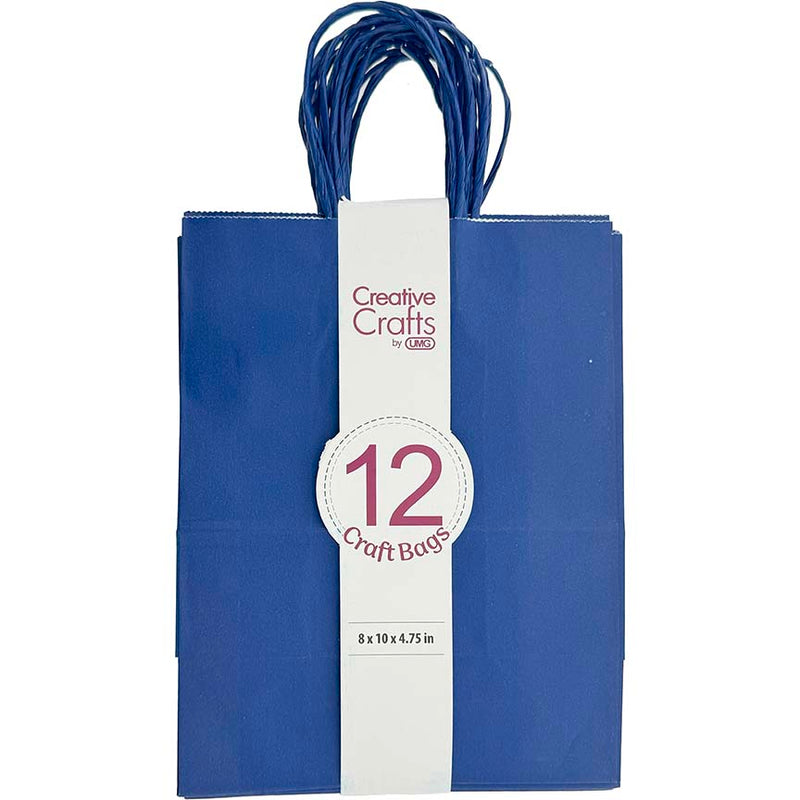 CRAFT BAG MEDIUM 8x4.75x10IN DK BLUE 12PC