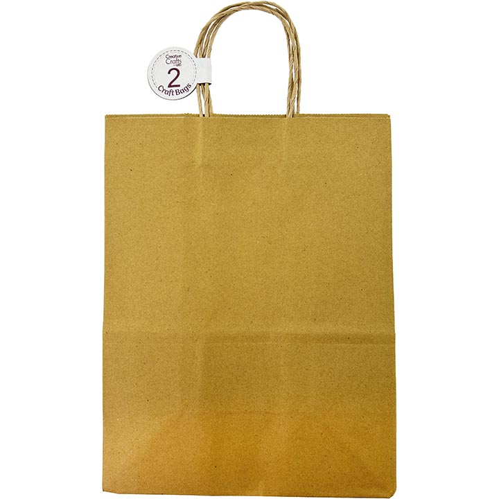 CRAFT BAG LARGE 10x5.5x13IN NATURAL 2PC